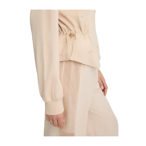 Liu Jo Felpa con zip Felpa Donna motivo ricamato e coulisse S - Francavilla Moda